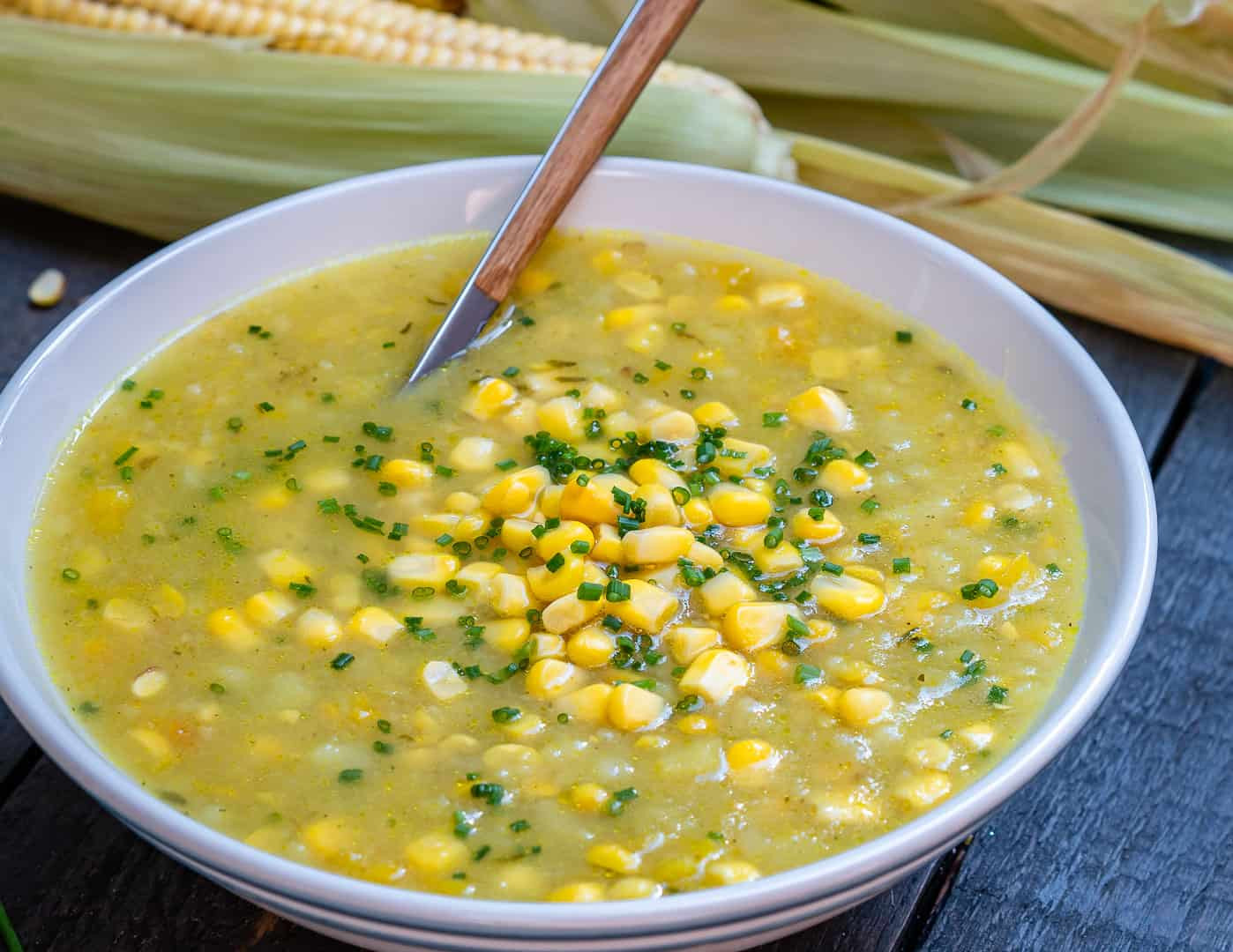 Vegetarian Summer Corn Chowder
 Healthy Summer Corn Chowder Ve arian and Gluten Free