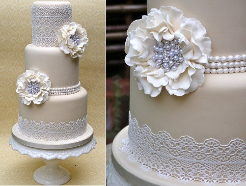 Vintage Wedding Cakes
 Vintage Pearl Wedding Cakes – Cake Geek Magazine