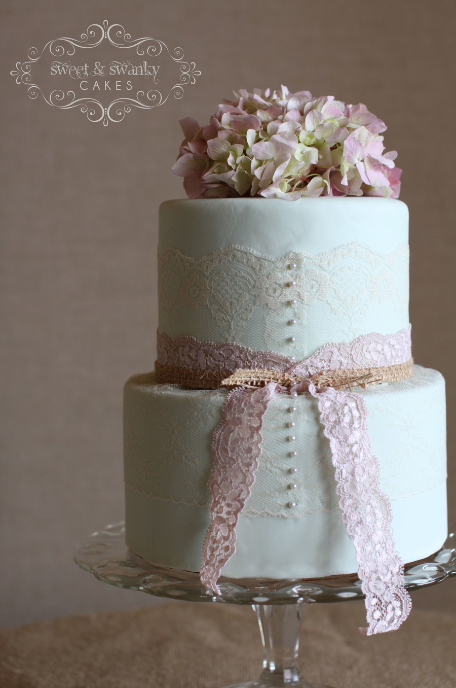 Vintage Wedding Cakes Pictures
 Vintage Mint Green Wedding Cake With Real Lace And