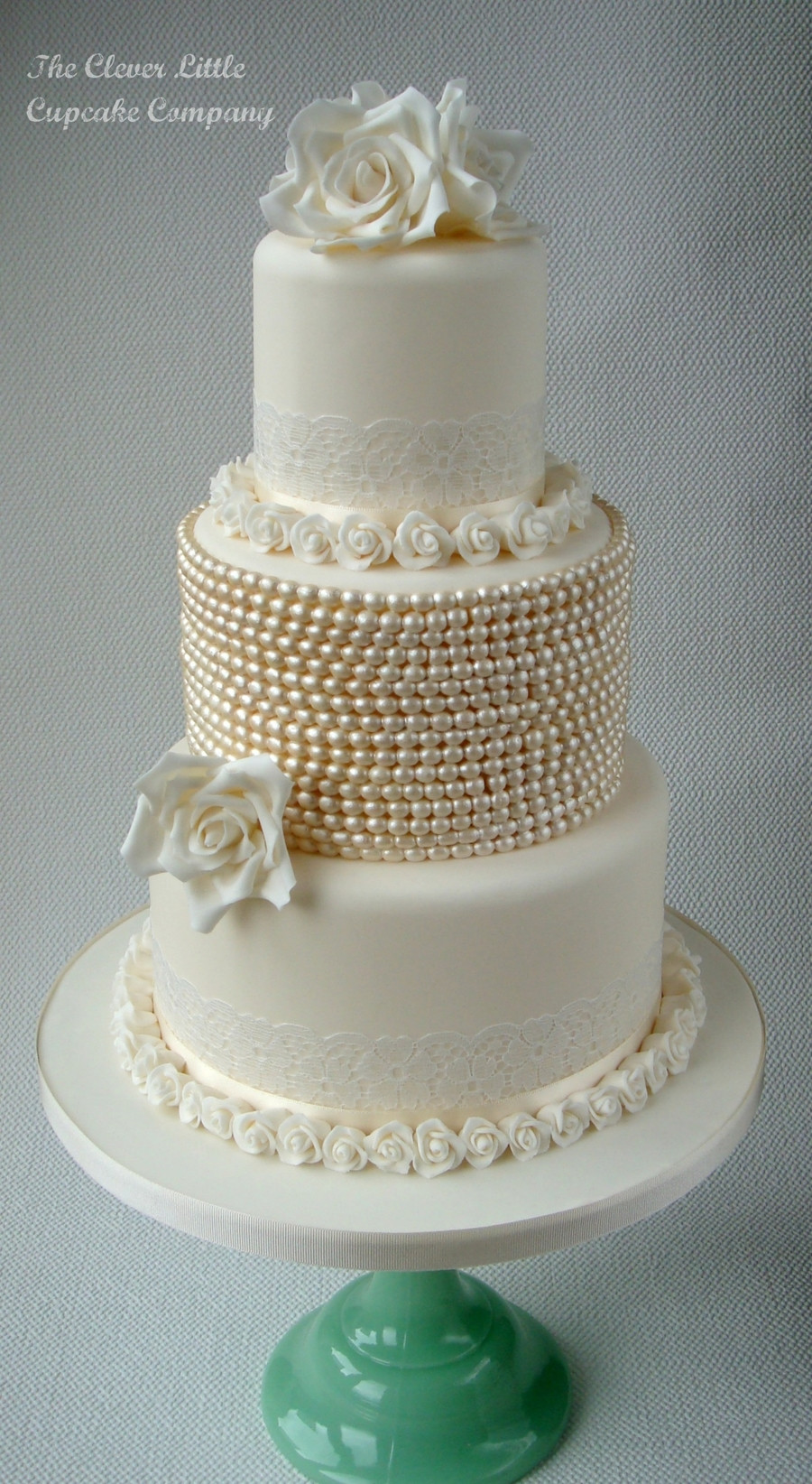 Vintage Wedding Cakes
 Vintage Lace And Pearl Wedding Cake CakeCentral