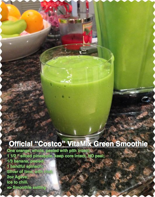 Vitamix Healthy Smoothie Recipes
 The official Costco VitaMix Green Smoothie Heaven in a cup