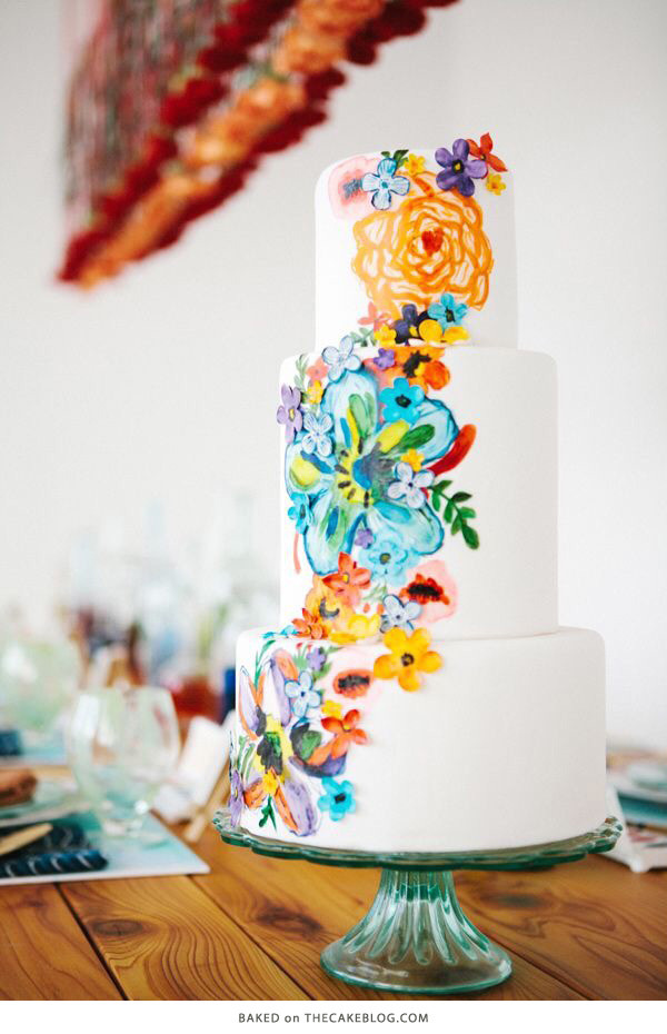 Watercolor Wedding Cakes
 10 Watercolor Cakes