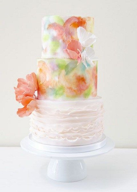 Watercolor Wedding Cakes
 53 Watercolor Wedding Cakes That Really Inspire