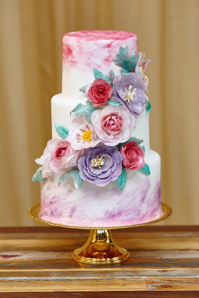 Watercolor Wedding Cakes
 Watercolor Wedding Cakes for Your Artsy Wedding