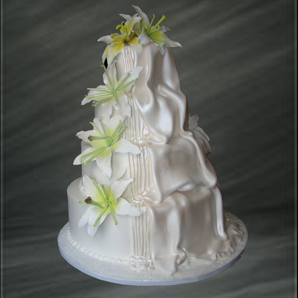 Waterfall Wedding Cakes
 Cascading Waterfall Wedding Cake • Palermo s Custom Cakes