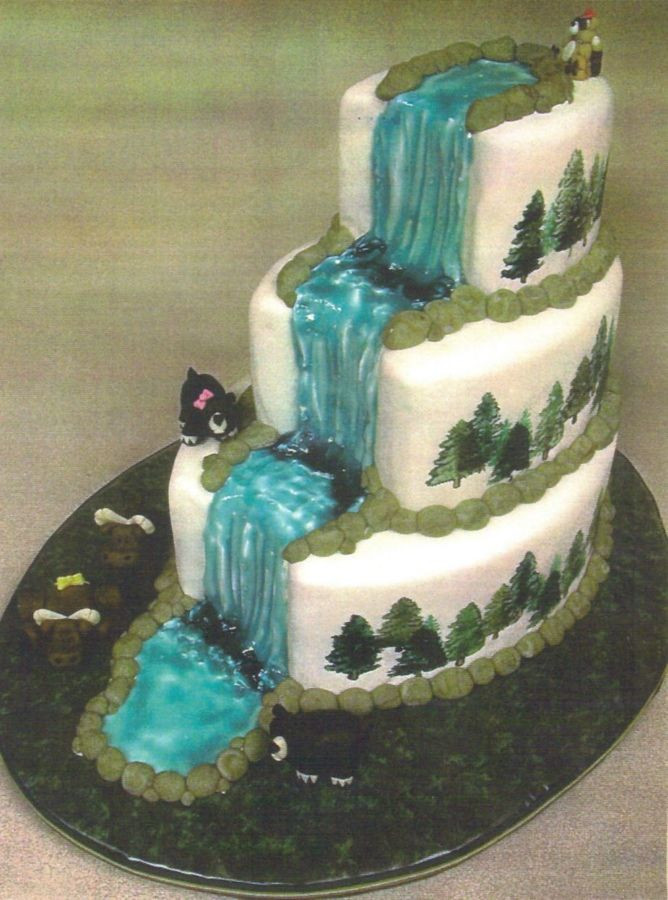 Waterfalls Wedding Cakes
 Woodland Waterfall Cake — Other Mixed Shaped Wedding