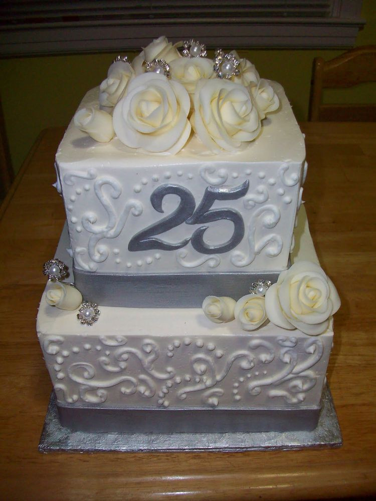 Wedding Anniversary Cakes Images
 Silver Wedding Anniversary cake