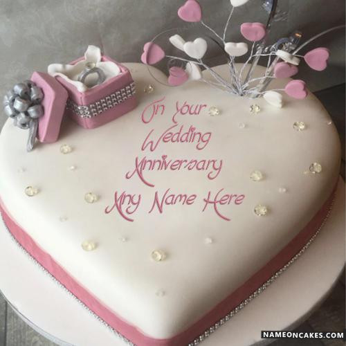 Wedding Anniversary Cakes Images
 Top Romantic Happy Anniversary Cakes With Name line