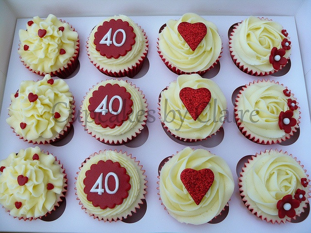 Wedding Anniversary Cupcakes Ideas
 23 best images about 40th Anniversary ideas on Pinterest