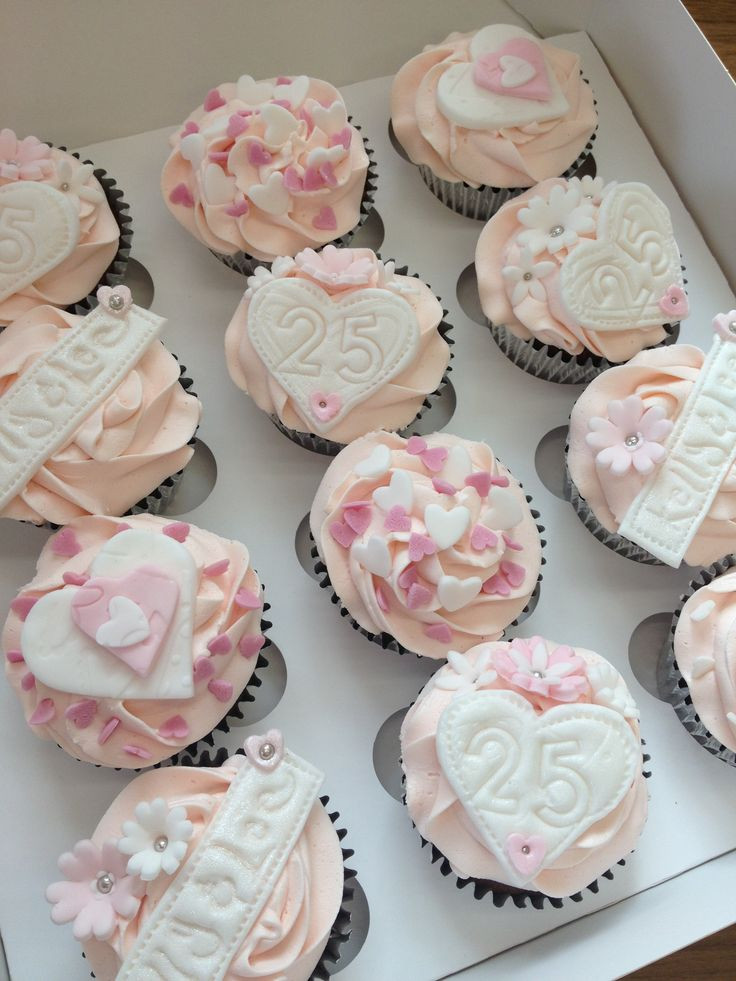 Wedding Anniversary Cupcakes Ideas
 18 best Silver wedding anniversary cupcakes images on