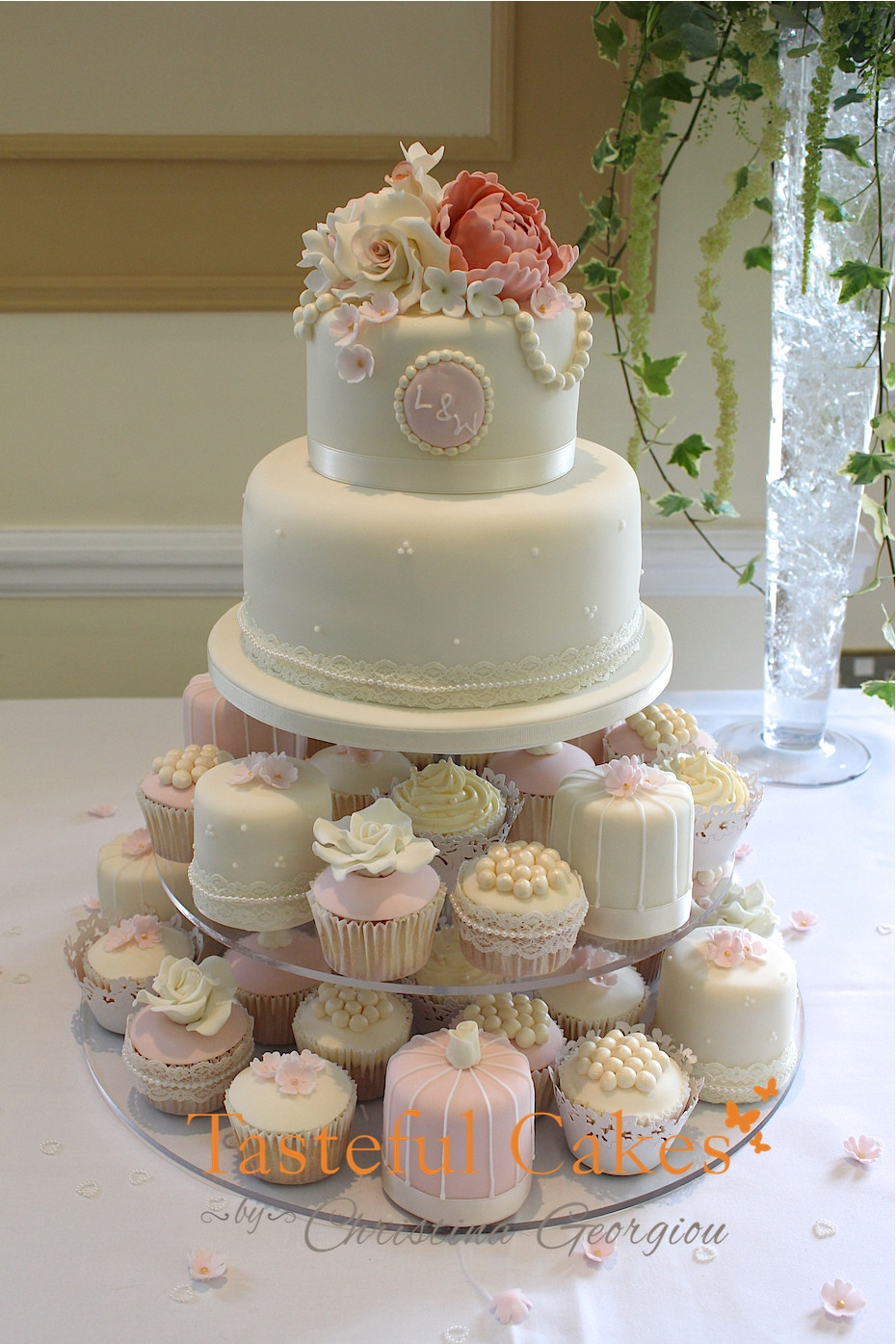 Wedding Cake And Cupcakes
 Tasteful Cakes By Christina Georgiou