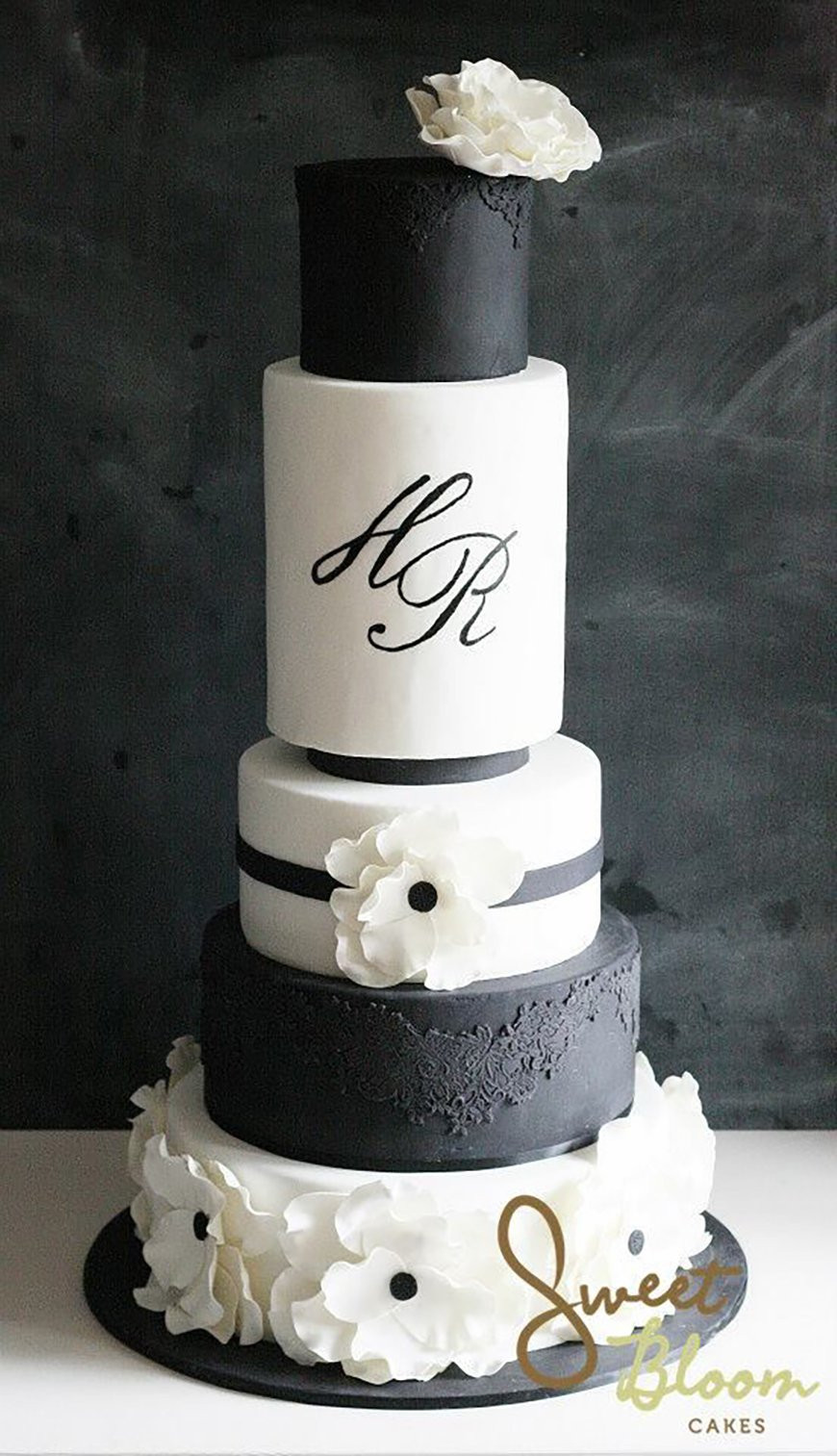 Wedding Cake Black And White
 Black and White Wedding Theme Wedding Ideas by Colour