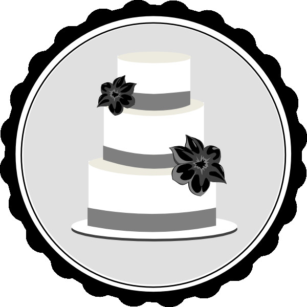 Wedding Cake Clipart Black And White
 Black And White Wedding Cake Clip Art