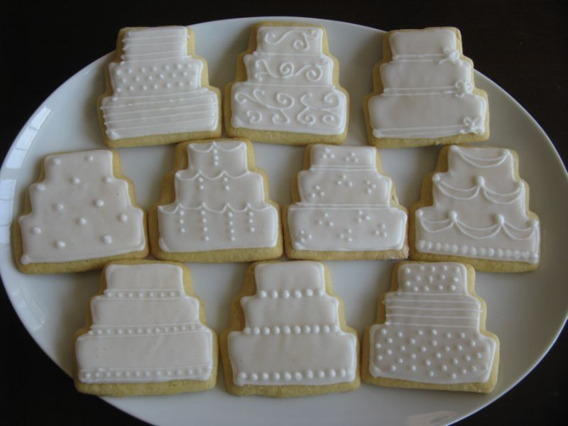 Wedding Cake Cookie Recipe
 wedding cake cookies on plate