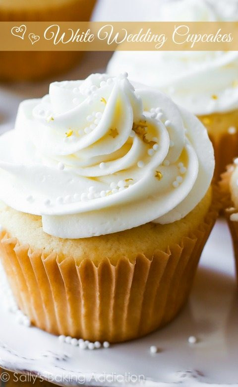 Wedding Cake Cupcakes Recipes
 White Wedding Cupcakes Sallys Baking Addiction