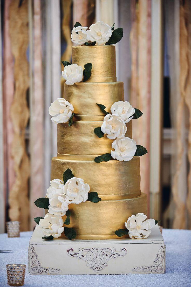 Wedding Cake Gold and White the 20 Best Ideas for Gold Wedding White &amp; Gold Wedding Cakes Weddbook