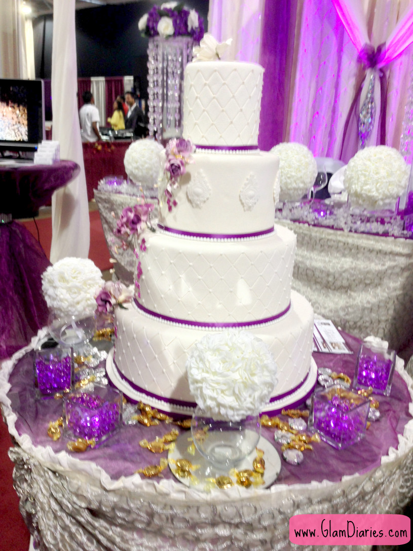 Wedding Cake Purple And White
 Suhaag Indian Wedding Exhibition Show and