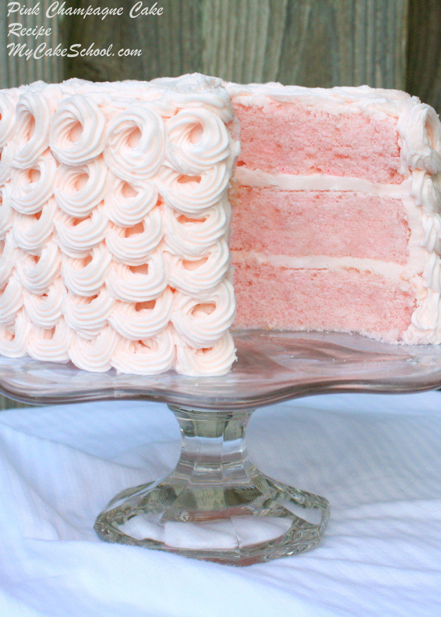 Wedding Cake Recipe
 Delicious Pink Champagne Cake Recipe from Scratch