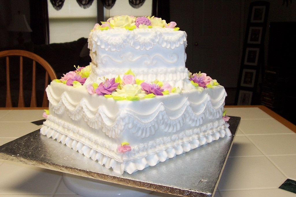 Wedding Cake Recipes For Tiered Cakes
 Simple Buttercream 2 Tier Wedding Cakes — Wedding Academy