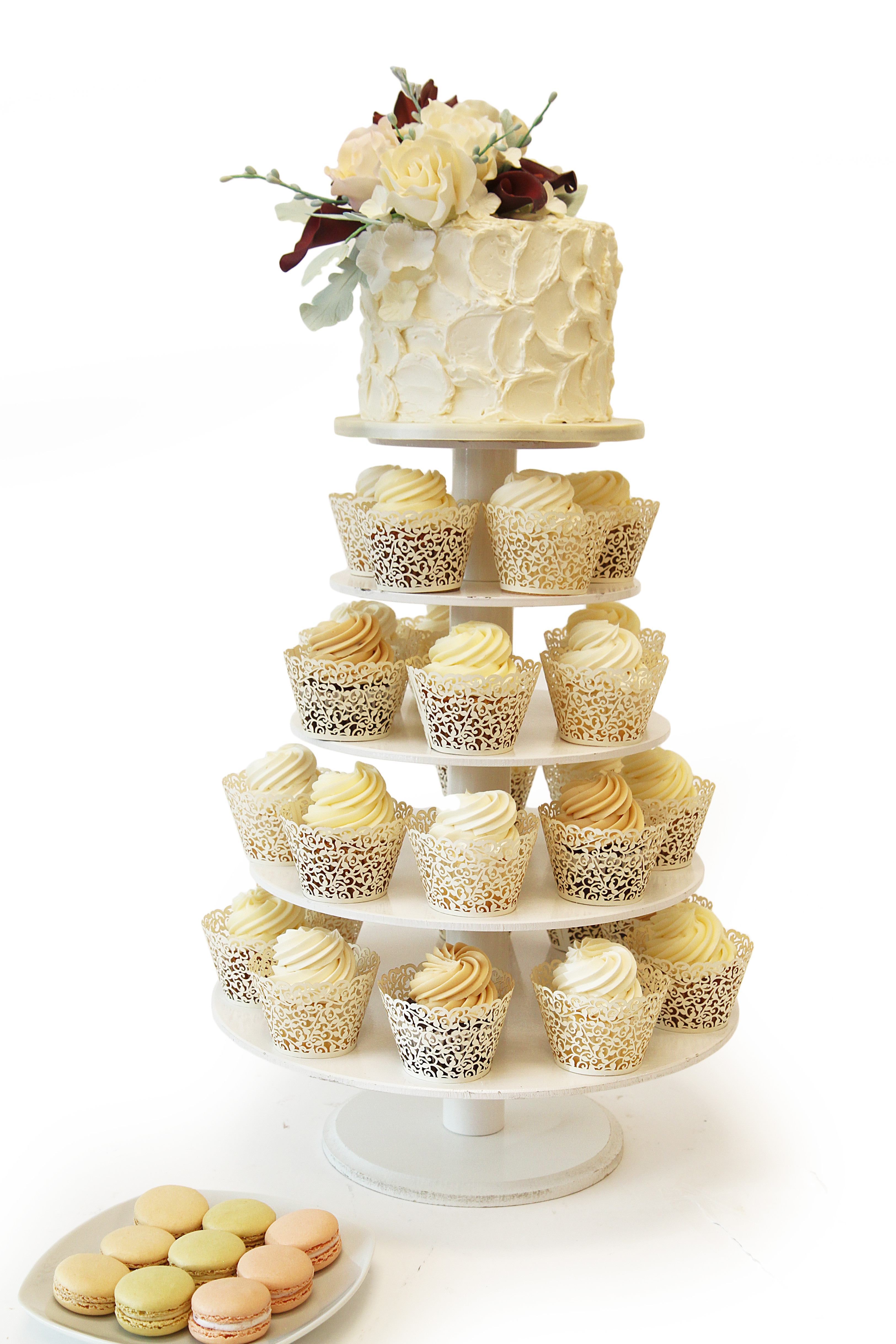 Wedding Cake Stands For Cupcakes
 Buttercream Wedding Cupcake Tower Wedding Cupcake Stands