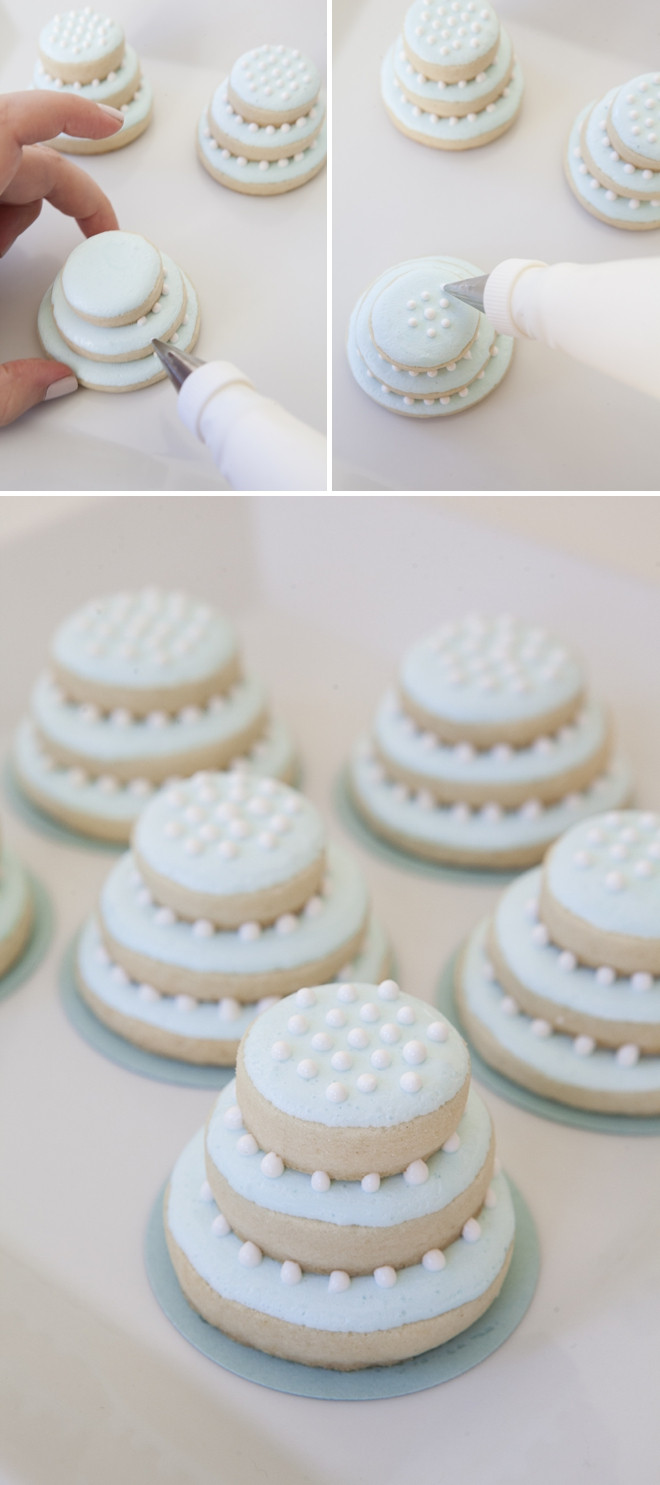 Wedding Cake Sugar Cookies
 Learn how to make these darling stacked wedding cookies