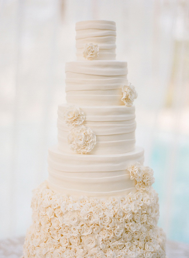 Wedding Cake White
 Lulu s Event Design Top Ten All White Wedding Cakes