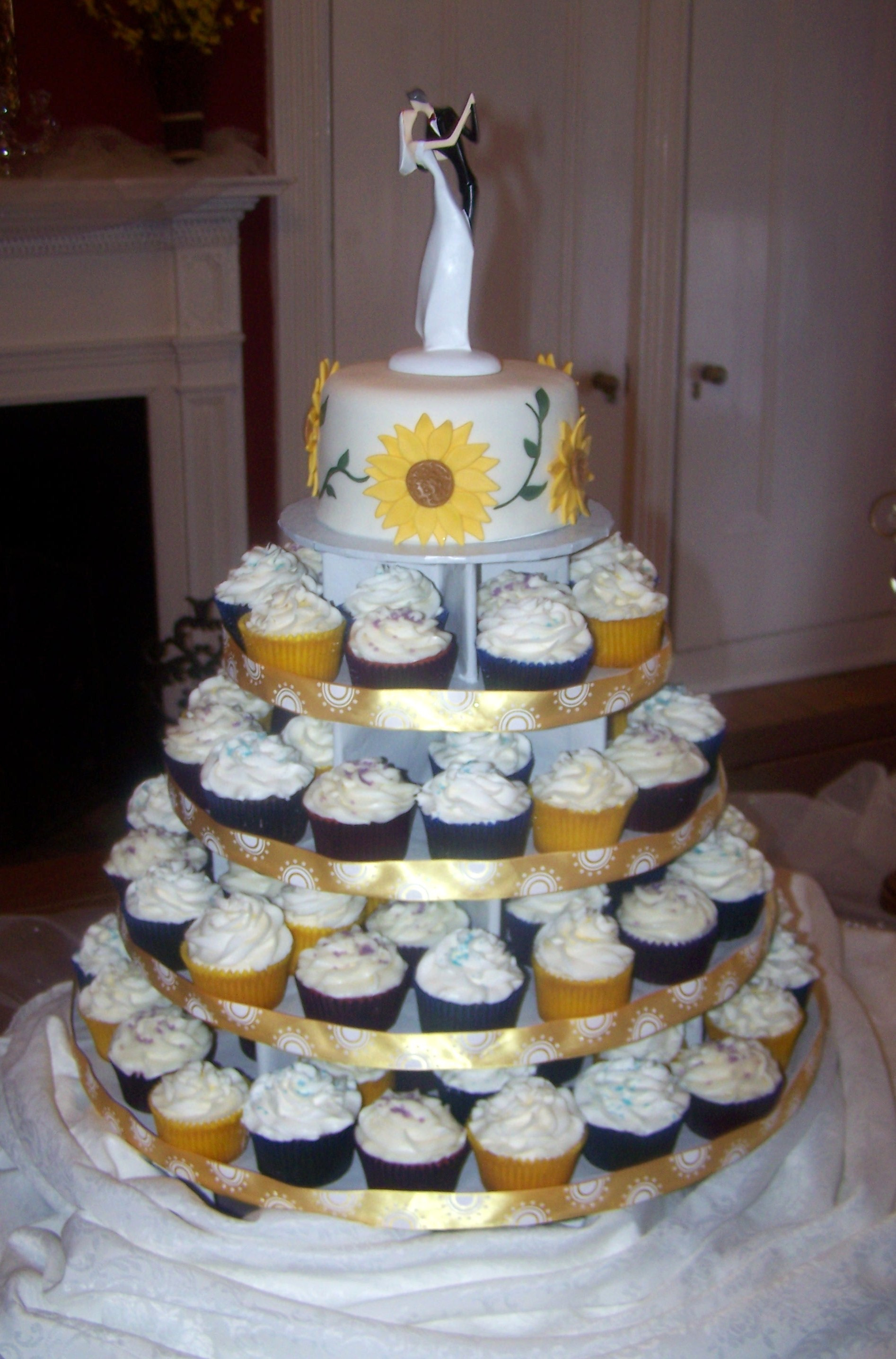 Wedding Cake With Cupcakes
 Wedding Cakes & Groom’s Cakes Beth Ann s