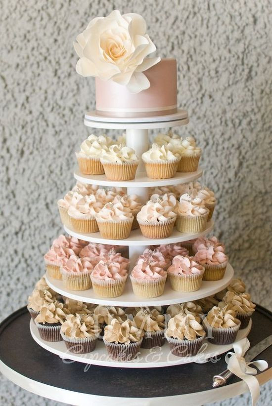 Wedding Cake With Cupcakes
 25 Delicious Wedding Cupcakes Ideas We Love