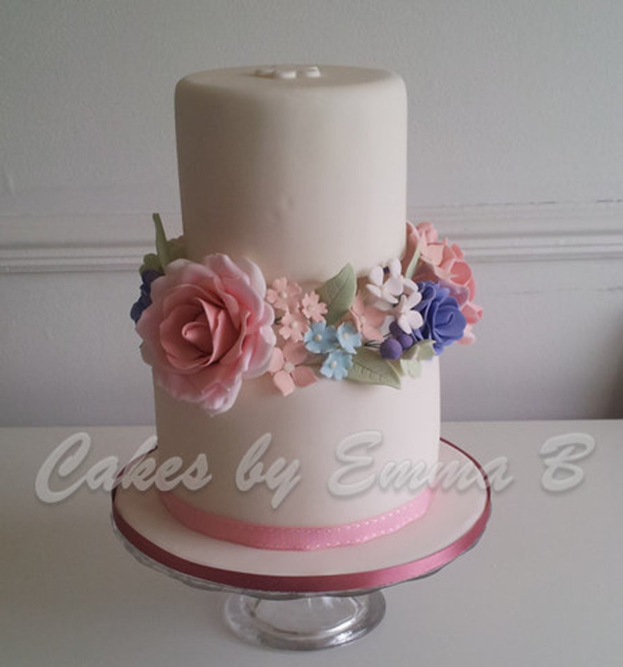 Wedding Cakes 2 Tier
 Romantic Vintage Two Tier Wedding Cake CakeCentral