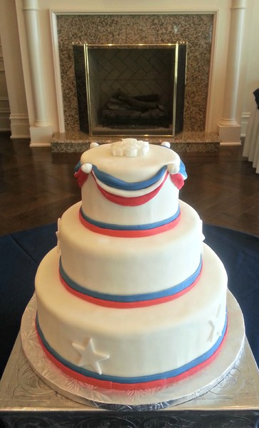 Wedding Cakes Alexandria Va
 Red White And Blue Wedding Cak Alexandria