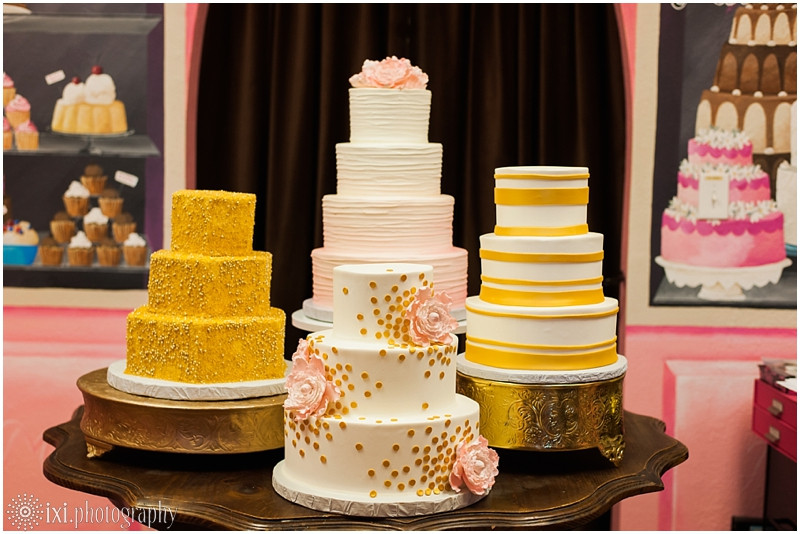 Wedding Cakes Austin Texas
 Gold and Pink Wedding Cakes from Michelle’s Patisserie