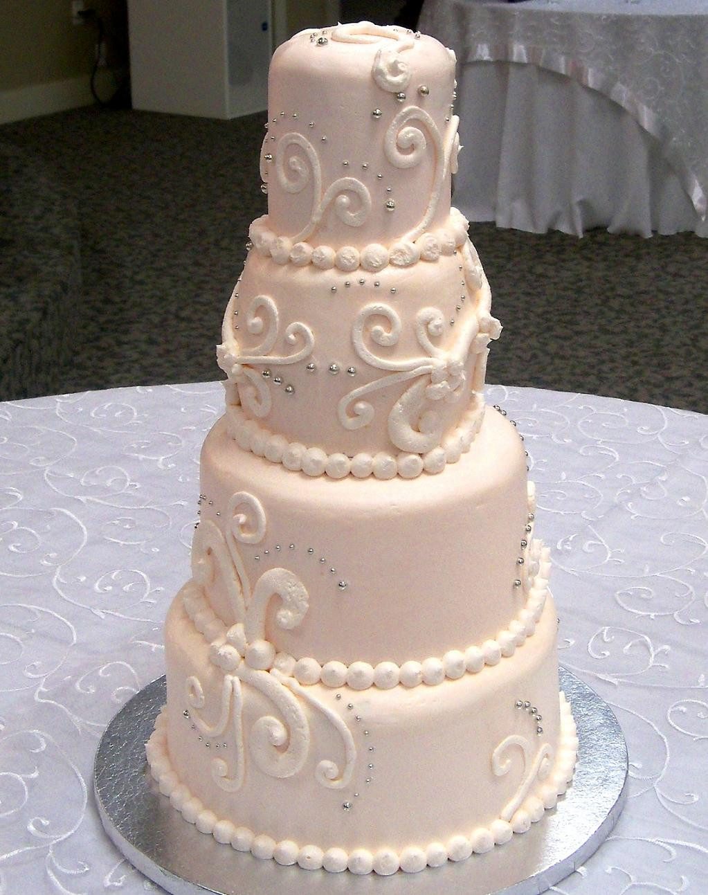 Wedding Cakes Austin
 pink scroll wedding cake – haute cakes austin