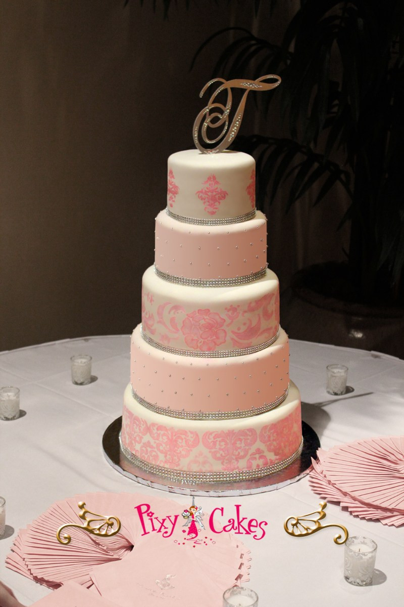 Wedding Cakes Az
 Pink wedding cake by pixy cakes phoenix avondale arizona