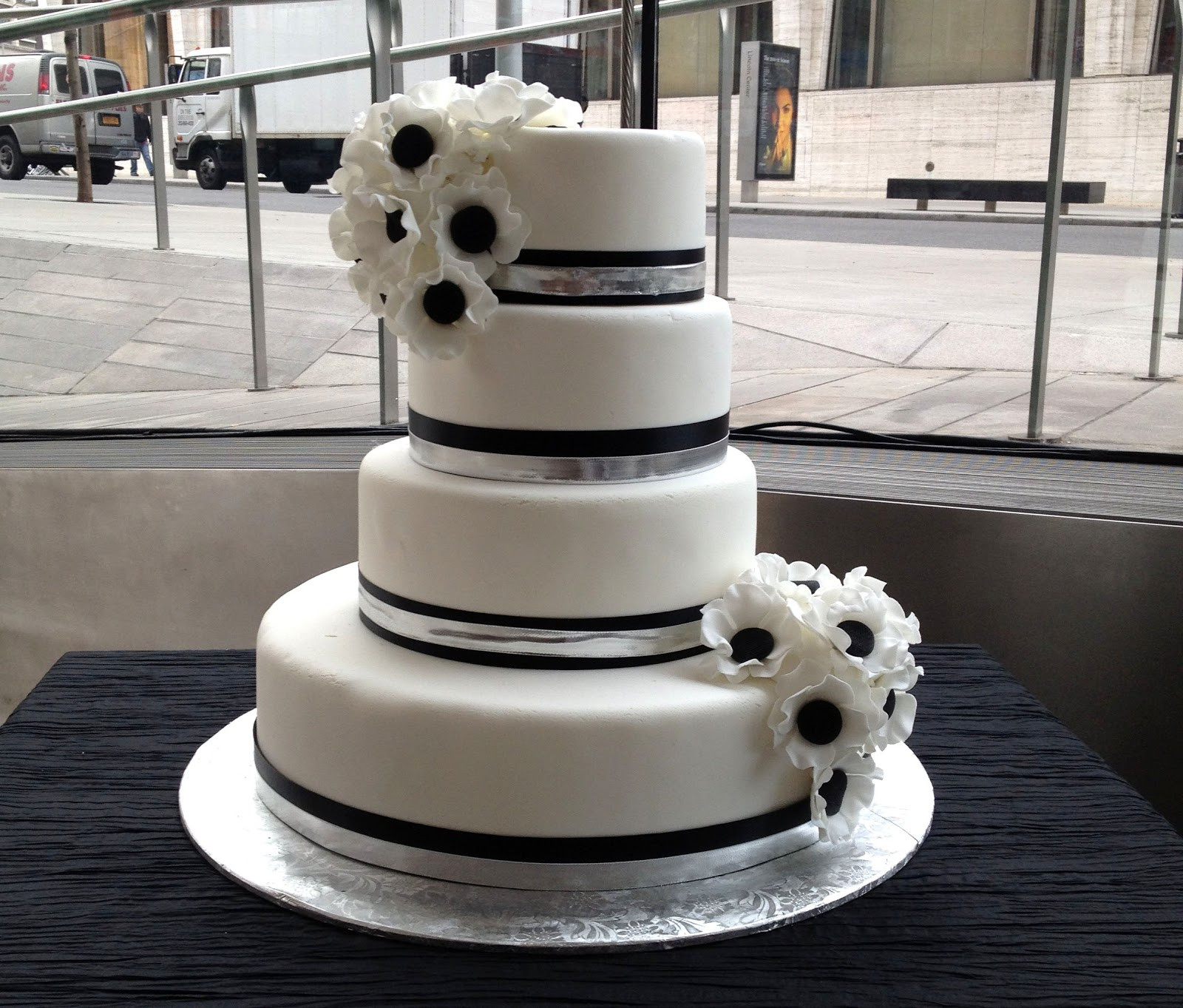 Wedding Cakes Black And White
 A Simple Cake Black and White Wedding Cake at Lincoln Center