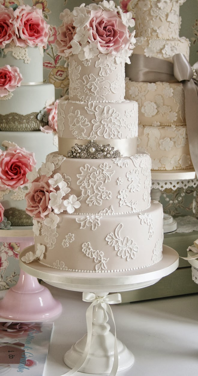 Wedding Cakes Blog
 Gorgeous Lace Wedding Cakes