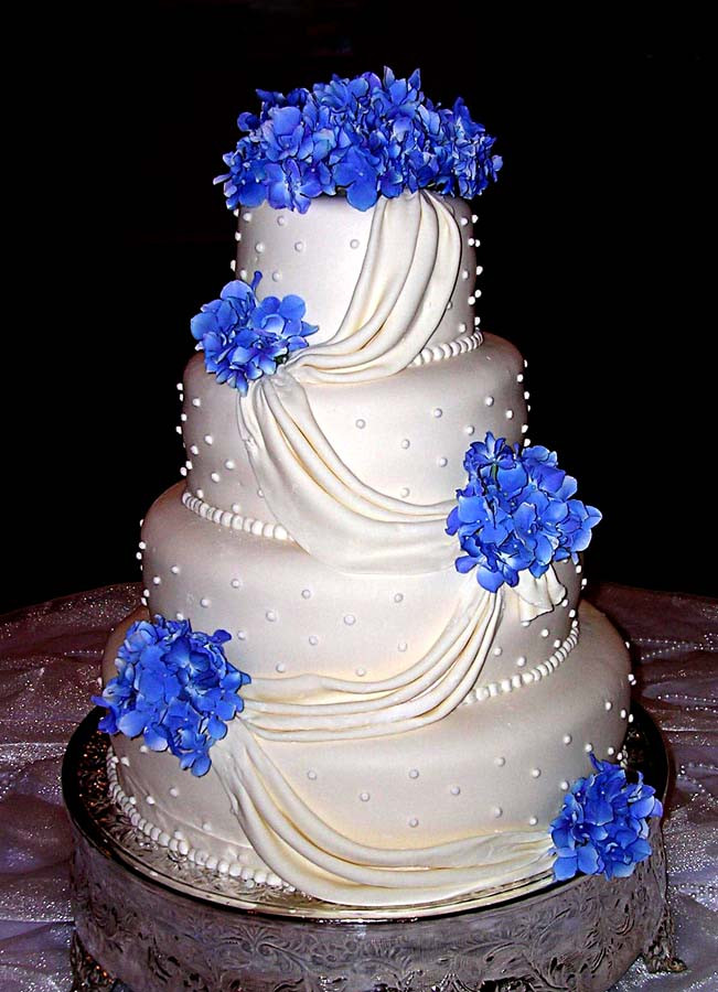 Wedding Cakes Blue And White
 e Stop Wedding Blue And White Wedding Cakes