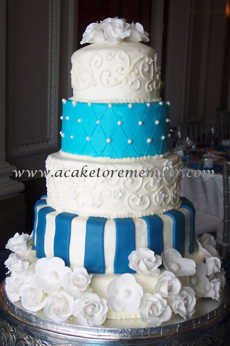 Wedding Cakes Blue And White
 Southern Blue Celebrations Teal Wedding Cake Ideas