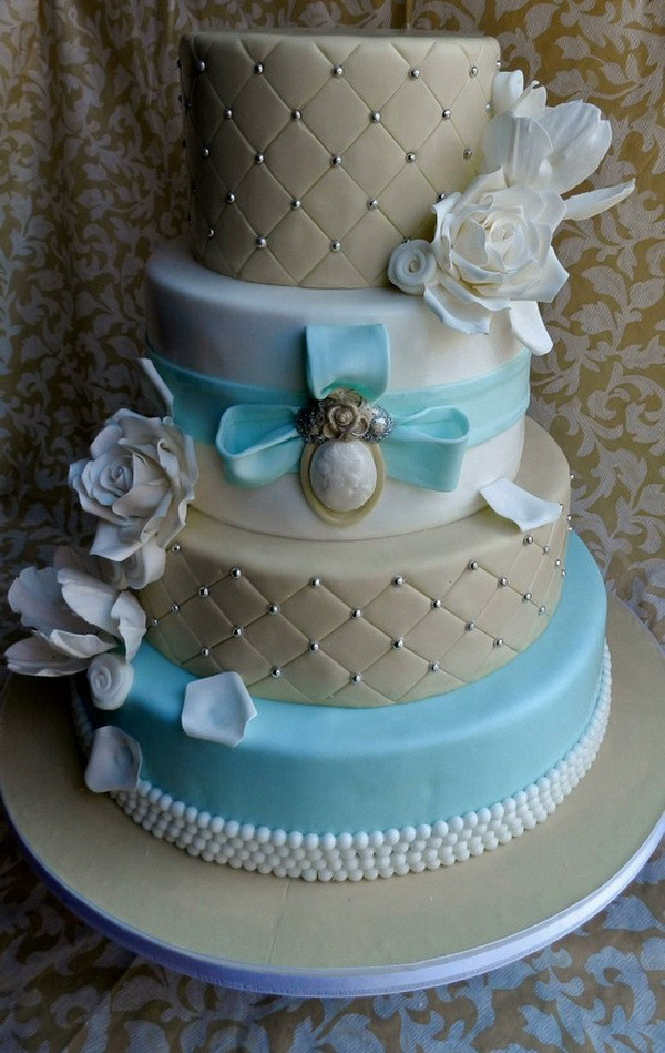 Wedding Cakes Blue
 The gallery for Blue Wedding Cake