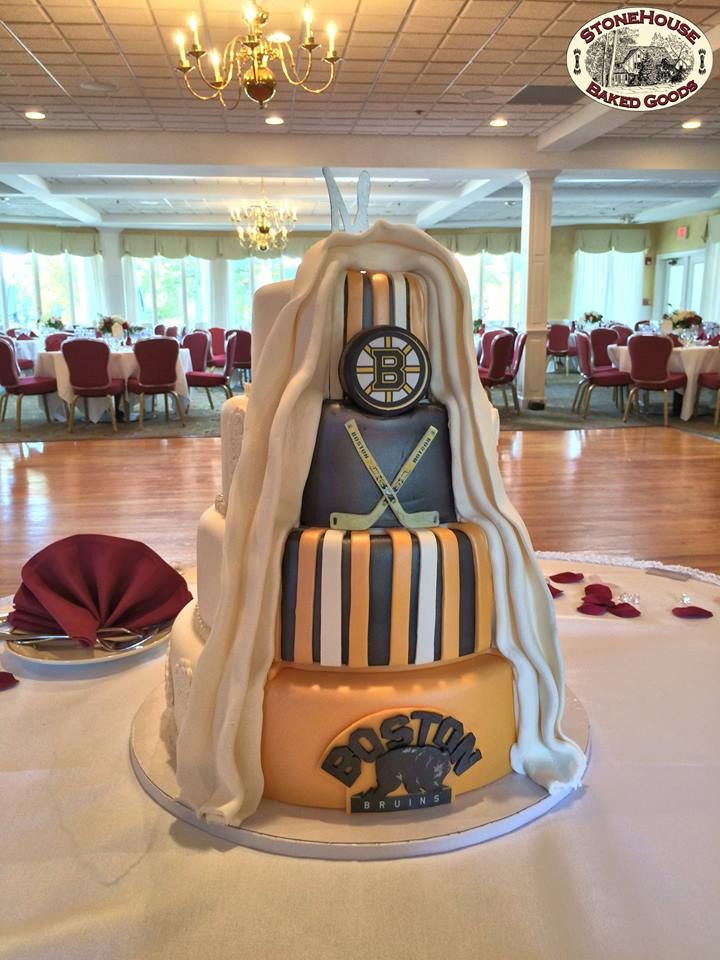 Wedding Cakes Boston
 Boston Bruins Wedding Cake BostonBruinsWeddingCake