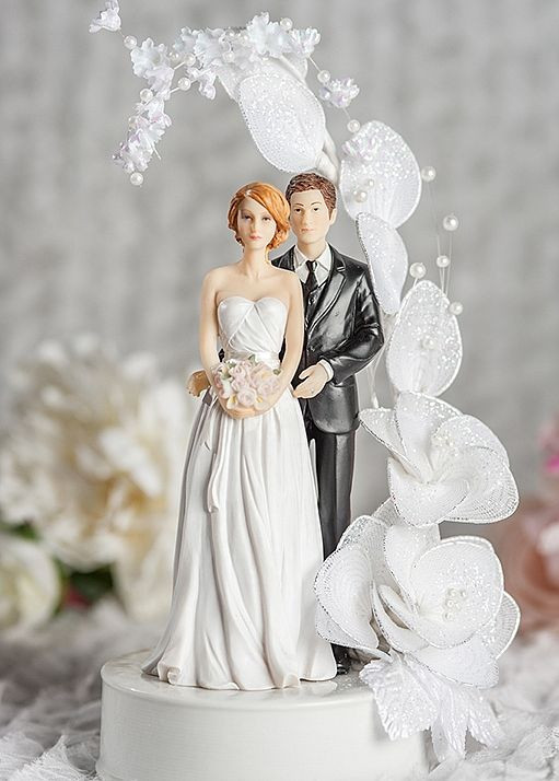 Wedding Cakes Bride And Groom
 Contemprary Bride and Groom Vintage Glitter Flower Arch