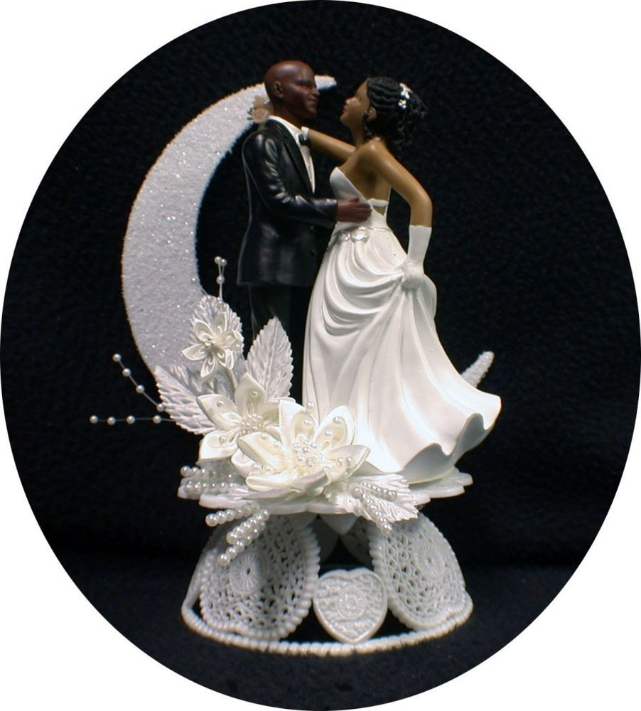 Wedding Cakes Bride And Groom
 Bald Hispanic Black African American groom and bride