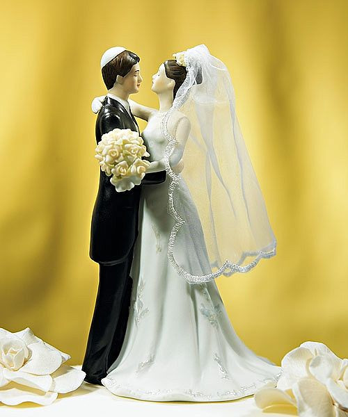 Wedding Cakes Bride And Groom
 Jewish Wedding Bride and Groom Cake Topper Figurine