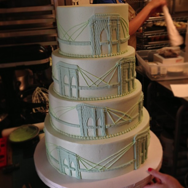 Wedding Cakes Brooklyn
 Brooklyn bridge wedding cake for Sarah James