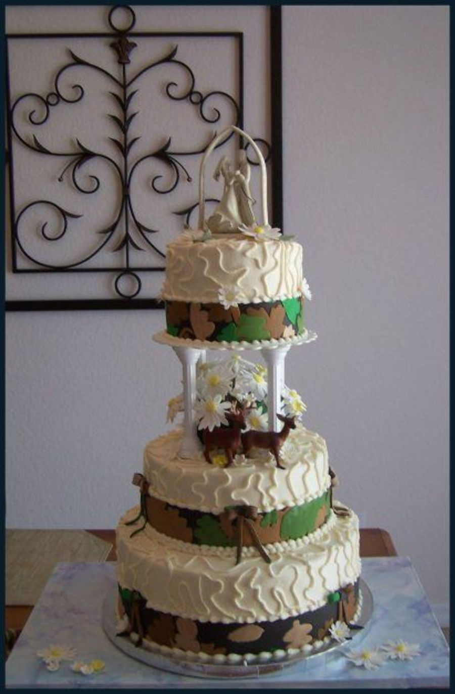 Wedding Cakes Camouflage
 Camouflage Wedding Cake CakeCentral