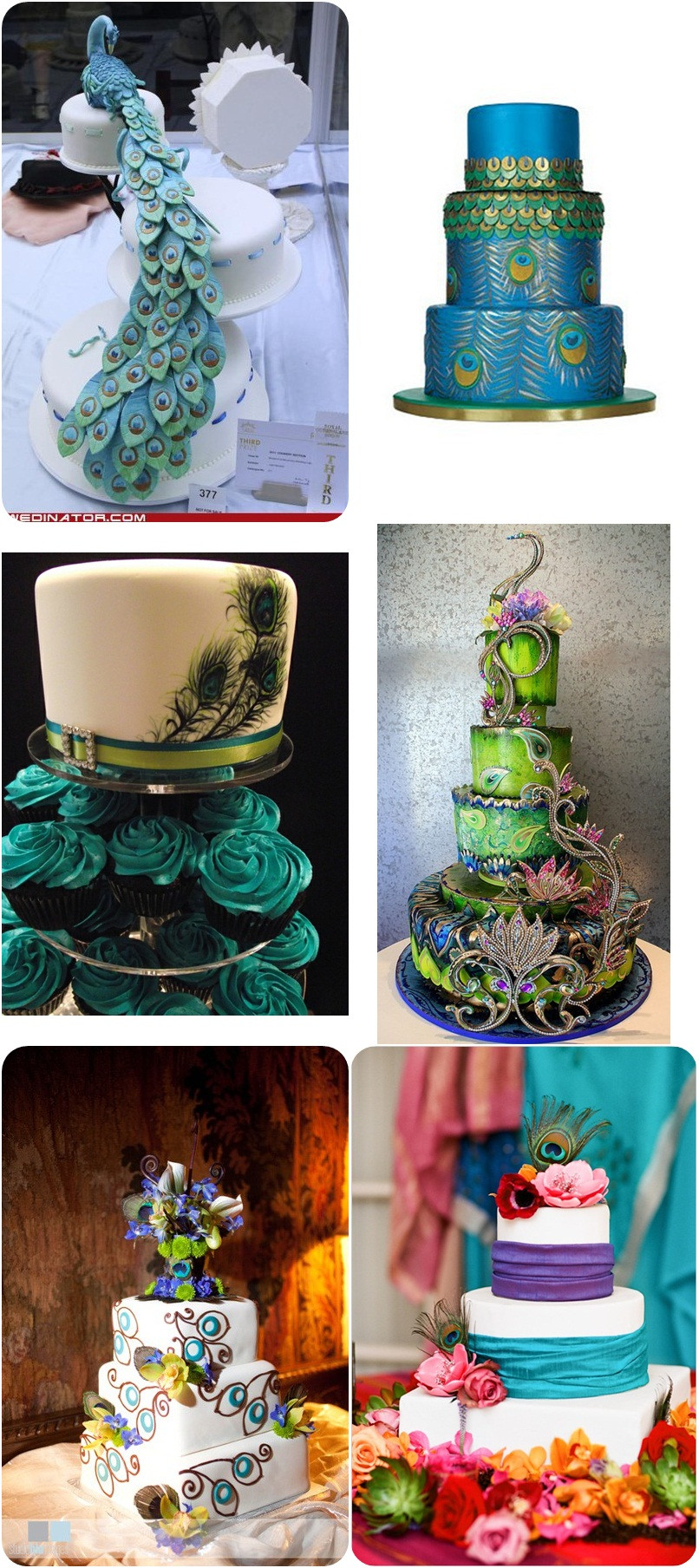 Wedding Cakes Centerpieces
 Peacock Wedding Ideas and Inspirations