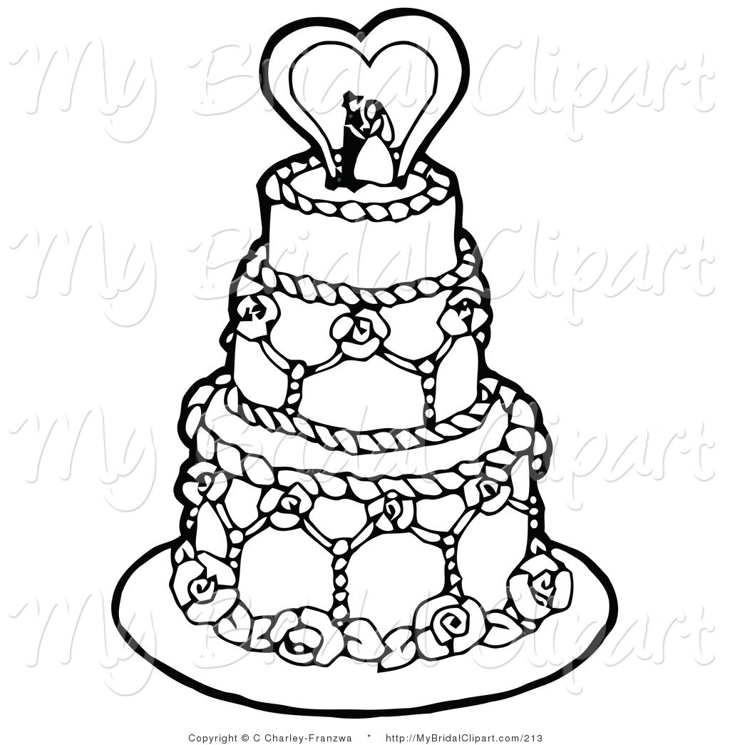 Wedding Cakes Clip Art
 Wedding Cake Clipart in Black And White – 101 Clip Art