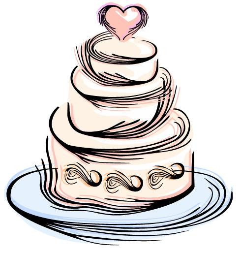Wedding Cakes Clip Art
 Black And White Wedding Cake Clip Art