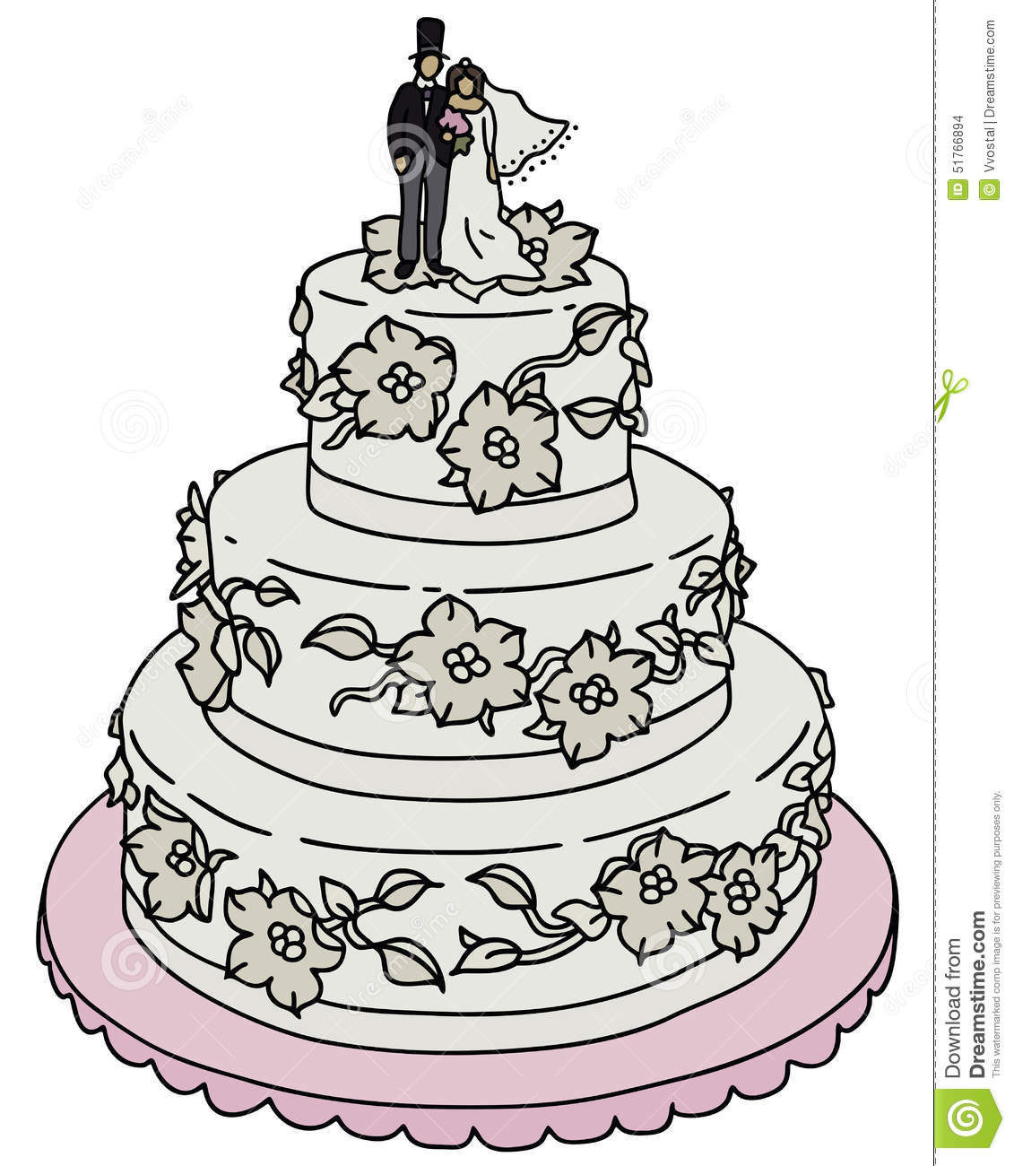 Wedding Cakes Clip Art
 Wedding cake stock vector Illustration of bride wedding