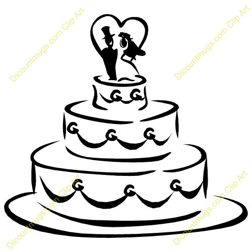 Wedding Cakes Clip Art
 Cake clipart wedding cake Pencil and in color cake