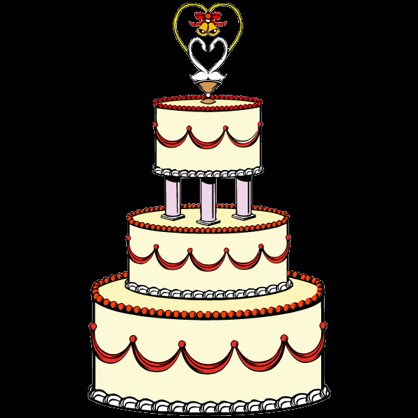 Wedding Cakes Clip Art
 Pink Wedding Cake Clip Art
